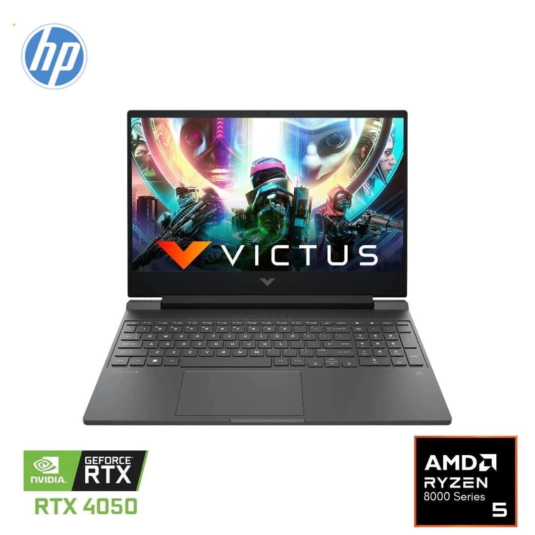 HP Victus 15 AMD Ryzen 5 8645HS RTX 4050 6GB Graphics – 8GB DDR5 RAM – 512GB NVMe SSD – 15.6″ FHD 144Hz Display – Windows 11 Home – Black