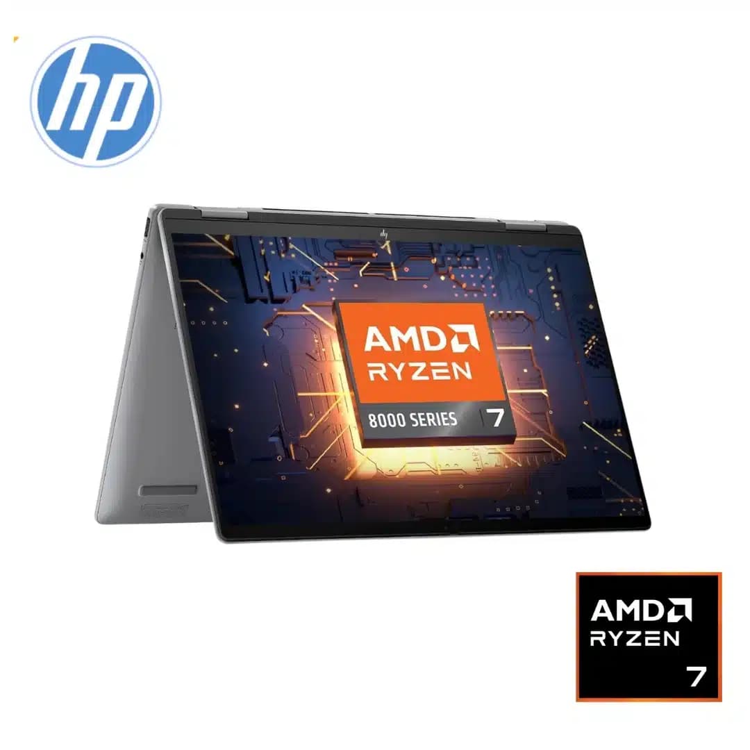 HP Envy x360 2-in-1 AMD Ryzen 7 8840HS – 16GB DDR5 RAM – 1TB NVMe SSD – AMD Radeon Integrated Graphics – 14″ FHD TouchScreen Display – Windows 11 – BackLit Keyboard – FingerPrint Reader