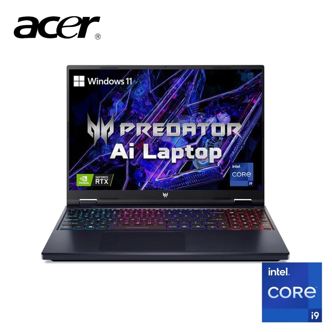 Acer Predator Helios Neo 16 Intel Core i9 14900HX 14th Generation – RTX 4060 8GB Graphics – 32GB DDR5 RAM – 1TB NVMe Gen 4 SSD – 16″ WQXGA 240Hz Display – 4 Zone RGB Backlit Keyboard