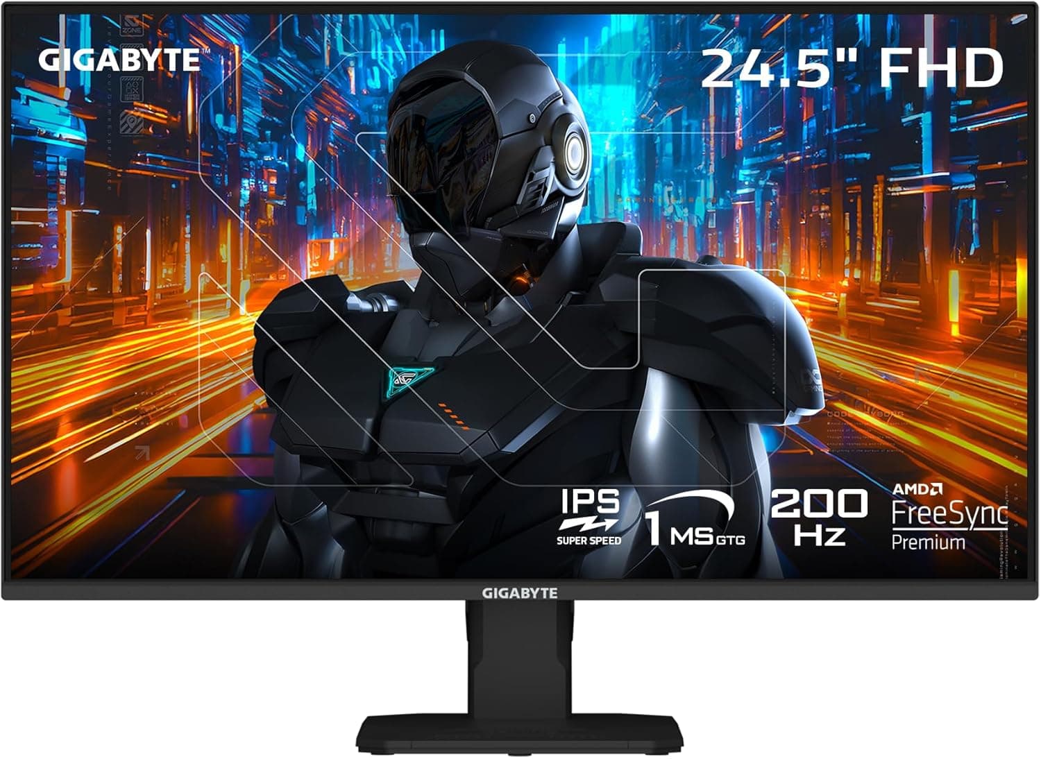 GIGABYTE GAMING GS25F2 Monitor (24.5" (FHD, 1920 x 1080) Super Speed IPS Display | 200Hz | 1ms (GtG) Response Time | HDR10 | 99% sRGB | AMD FreeSync Premium 2 x HDMI 2.0, 1 x DisplayPort 1.2 | 1 Year Warranty)